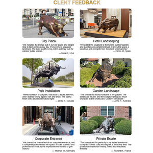 Scultura in Bronzo a Grandezza Naturale del Toro di Wall Street, Statua del Toro che Corre, Personalizzabile, Alta Qualità per Esterni - Product Image 4