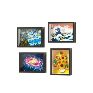 Bloques de Construcción Creativos con Diseño de Girasol y <span class=keywords><strong>Cielo</strong></span> Estrellado, Marco de Fotos, Decoración Educativa, Regalo - Product Image 5