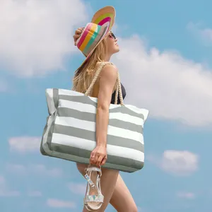 Custom Patterned waterproof shopping dames beach tote bag canvas bandoleras branded luxury women sacs pour femmes beach bag