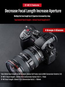 Viltrox-Adaptador de refuerzo de velocidad para lente <span class=keywords><strong>Canon</strong></span> EF a M43 MTF, cámara Pana Sonic Olympus GH6 <span class=keywords><strong>GH5</strong></span> BMCC 4K, enfoque automático 0.71x, 2 unidades - Product Image 4