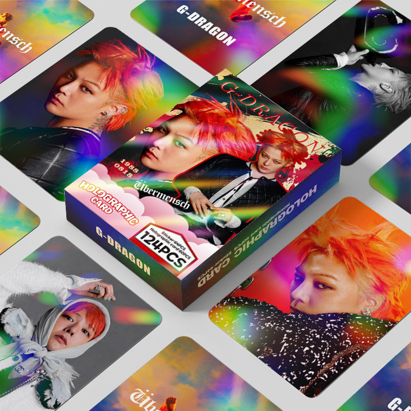 Kpop 124pcs/box Holographic Laser Card Bigbang G-Dragon U Album HD