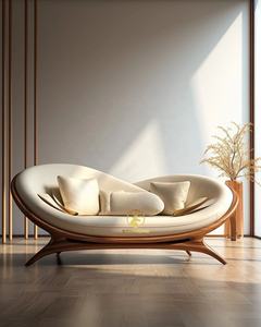 Futuristische Ästhetik moderne Sofa Innendekoration Doppels ofa gute Qualität maßge schneiderte Wohn möbel - Product Image 5