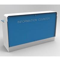 Comptoir d'enregistrement d'aéroport en surface solide personnalisé, comptoir de réception d'aéroport de haute qualité, comptoir d'accueil d'aéroport
