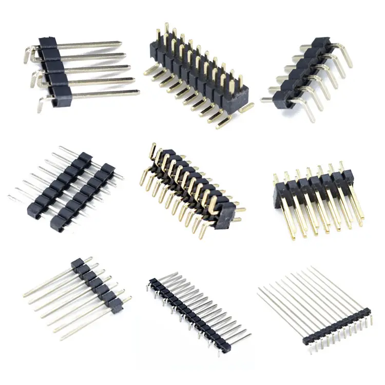 1,0mm Pin Header placa PCB 2mm 1mm 2 4 20 40 pines forma 10p 2*20 1,27 paso de 2,54 Smd Smt macho de 1,27mm, 2,54mm Pin conector