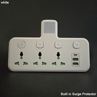 Con interruptores LED para luces nocturnas, botones, PC, a prueba de fuego, inalámbrico, USB tipo C y convertidores de 3 tomas de corriente.