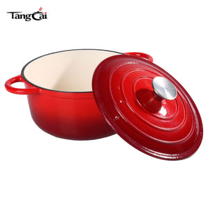 Olla <span class=keywords><strong>de</strong></span> <span class=keywords><strong>Hierro</strong></span> <span class=keywords><strong>Fundido</strong></span> Esmaltada <span class=keywords><strong>de</strong></span> Tamaño Familiar, No Tóxica, para Hornear Pan y Cocinar en el Hogar - Product Image 5