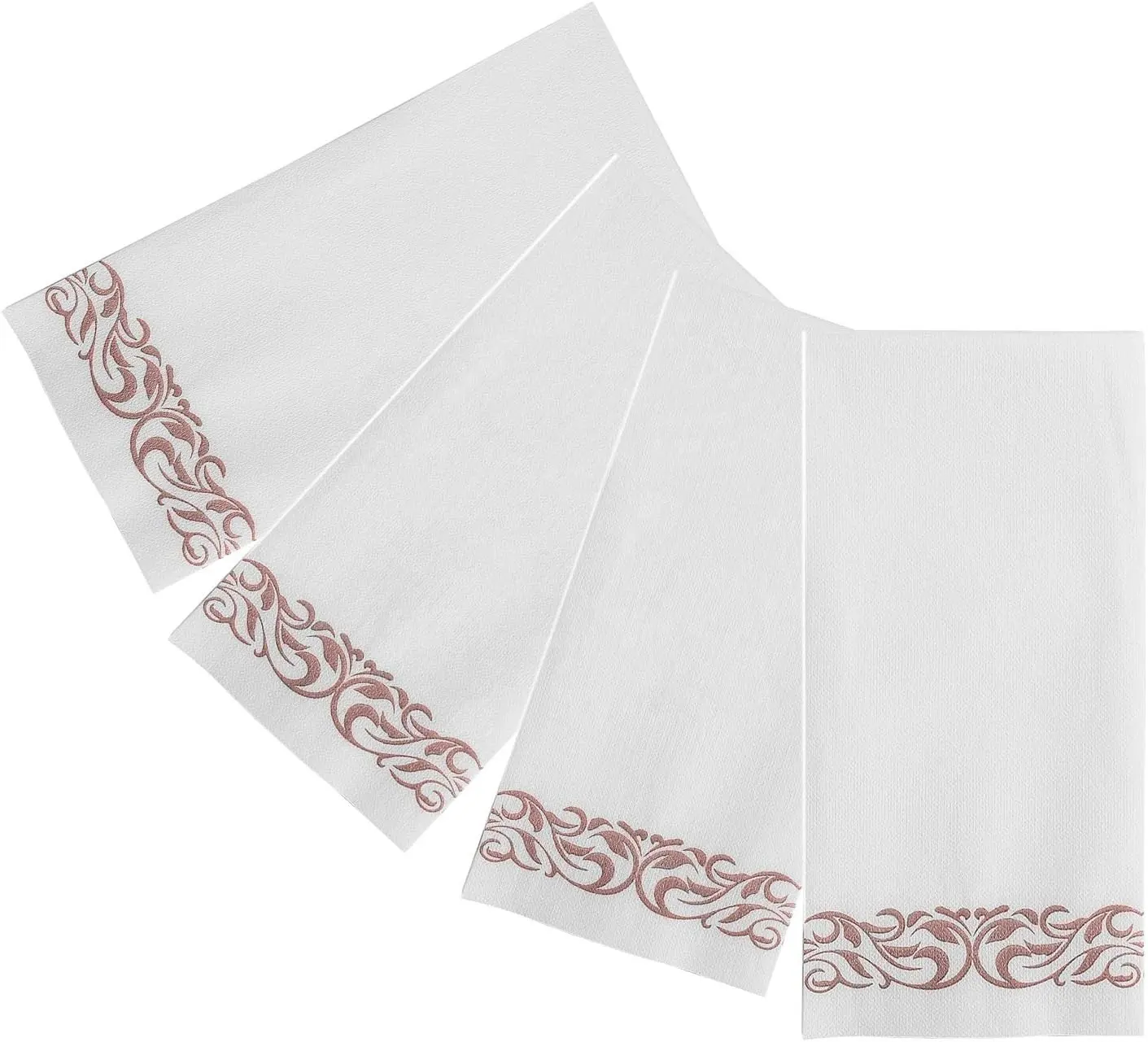 Guardanapos de linho descartáveis para jantar em cor rosa, lenços de papel para festas em 1 a 2 cores, personalizados para uso doméstico