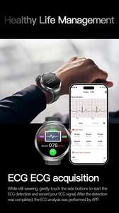 Reloj Inteligente 2025 con Pantalla AMOLED de 1.73 Pulgadas, ET475, Monitoreo de Salud, Llamadas Bluetooth, ECG, SOS, NFC, Asistente de Voz, para Hombres y Mujeres - Product Image 6