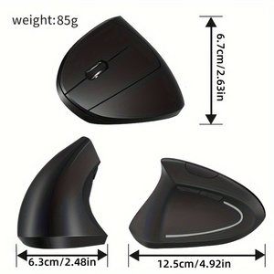 Trung Quốc Bán Buôn Thoải Mái Tay Trái Chuột Pin Powered Dọc 6 Nút Chuột Không Dây 2.4G Văn Phòng Màu Đen Máy Tính Chuột - Product Image 3