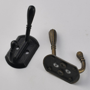 Cast Iron Wall <b>Hooks</b> Rectangle Black Bronze Surface Mounted For <b>Kitchen</b> Clothing Storage - Product Image 2