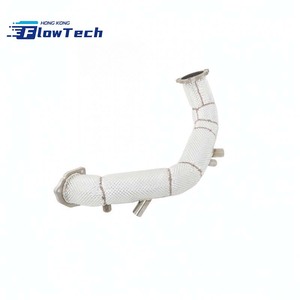 Tubería de Escape de Alto Flujo de Acero Inoxidable T304 con Protector Térmico para Audi Q8 y VW Touareg 3.0T EA839 – Instalación Directa - Product Image 1