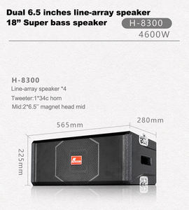 ระบบเสียงพกพา H-8300 พร้อมซับวูฟเฟอร์ 18 นิ้ว, ไดรเวอร์เสียงกลาง 8 ตัว และลำโพงไลน์อาร์เรย์แบบทวีตเตอร์ฮอร์น 4 ตัว - Product Image 2