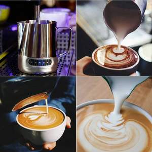 Moderno in acciaio inox spuma Latte brocca termometro 600ml/20oz capacità per caffè Cappuccino caffè <span class=keywords><strong>Espresso</strong></span> Latte Art - Product Image 3