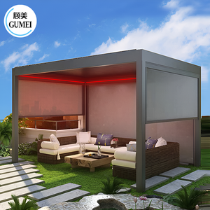 Pergola de jardin extérieure personnalisée Pergola bioclimatique motorisée en aluminium Gazebo à persienne étanche à la pluie - Product Image 4