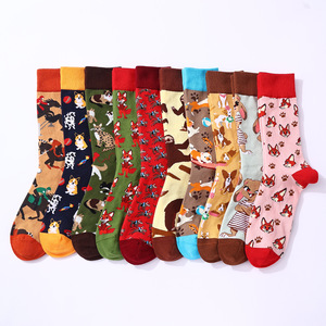 Calcetines <span class=keywords><strong>de</strong></span> Algodón Peinado 200N con Diseño <span class=keywords><strong>de</strong></span> Animales <span class=keywords><strong>de</strong></span> Dibujos Animados, Jacquard, Unisex, para Perros, Gatos, Zorros, Caballos, Calcetines <span class=keywords><strong>de</strong></span> Regalo Informales <span class=keywords><strong>de</strong></span> Moda - Product Image 2