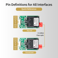 Transceptor de Video de Fibra Óptica CVBS 1CH Analógico para CCTV, Módulo TTL TX RX de Fibra Única FC 60KM 1270/1330nm para Extensión de Señal de Cámara