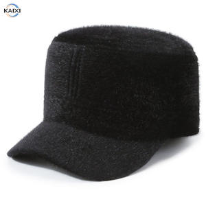 Venta caliente Vintage Faux Mink Fur Earflap Warmmy Cap Winter Windproof British Retro Sporty Baseball Hat - Product Image 4