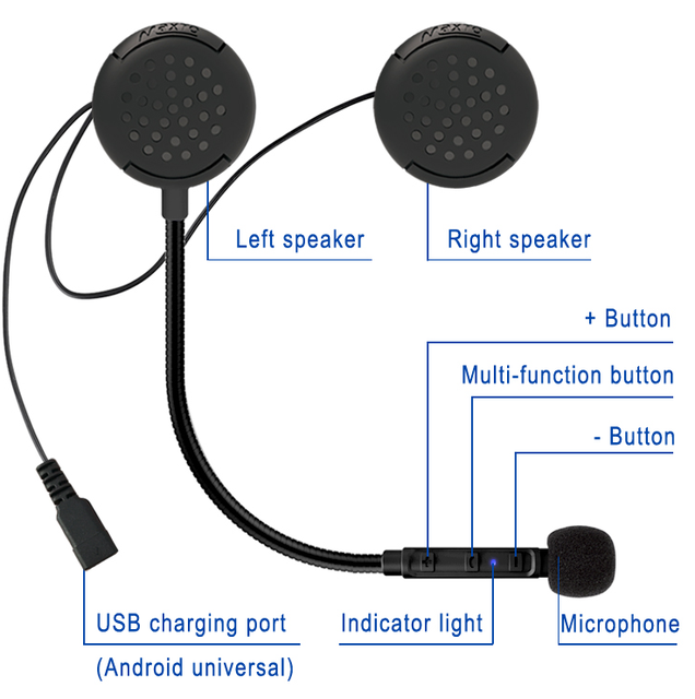 CE Certified MAXTO M1 for Intercom Headset Silicone Material Universal Compatible IOS Android Smartphones 1-Year Warranty