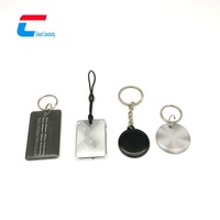 Étiquette NFC en gel rigide 13,56 MHz MIFARE DESFire EV1 2K 4K 8K Passive Pendentif en époxy Porte-clés RFID Étiquette NFC avec anneau en fer
