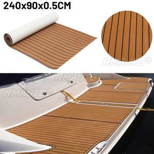 240cm EVA Foam Faux Teak Boat <b>Yacht</b> Decking Sheet Floor Mat Self-Adhesive Marine Flooring Faux Carpet Sticker Non-slip Rug - Product Image 6