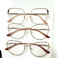 Montures de lunettes hybrides légères et durables de qualité supérieure, d'inspiration vintage, en métal, vente en gros mixte, style intemporel pour unisexe