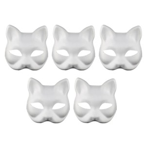 Nuova maschera da ballo maschera per feste di Halloween maschera per volpi fatti da te maschera per gatti Anime dipinti a mano - Product Image 6