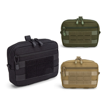 Pochette médicale tactique en nylon Molle, double fermeture éclair, sac de taille utilitaire, trousse de premiers soins pour la chasse, le camping, la randonnée