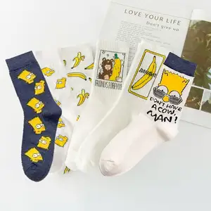 Cartoon Simpson Couple Hip Hop Street Omni-gyms In Sports Socks