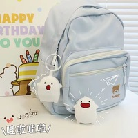 Breloque de sac créative Wala, pendentif couple en peluche mignon en forme de Mochi, porte-clés poupée Kawaii, figurine inspirée du cœur pour filles, en polyester