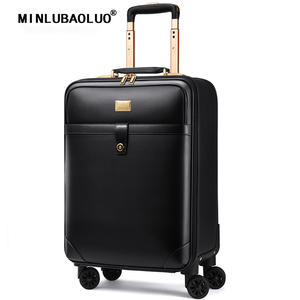 Vente en gros Nouveau valise vintage 22 pouces PC Spinner Bagages unisexe PVC affaires Boarding Valise Tige de traction Mot de passe Boîte Homme Femme Voyage - Product Image 6