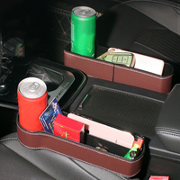 Organisateur de siège de voiture multifonctionnel en cuir, très vendu, pour le côté de la console automobile