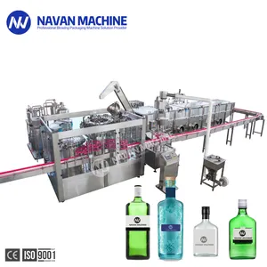Fully Automatic Glass Bottle Washing Filling Capping Machine for Gin Tequila Whisky Liquor Alcohol Drinks