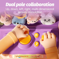 Mini machine à griffes à pièces de monnaie, jeu d'arcade de bureau avec lumière et son, adorable ours en peluche, attrapeur de bonbons, jouet électronique pour enfants
