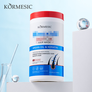 KORMESIC Marque Privée 1000g Masque Capillaire Nourrissant à la Kératine et à l'Huile d'Argan Bio Sans Rinçage Anti-Pelliculaire Réparateur Soin Capillaire Professionnel - Product Image 1