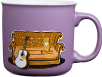 Mug en céramique Silver Buffalo Friends Central Perk Smelly Cat Iconic Orange Couch Phoebe's Guitar 20 Ounces compatible micro-ondes