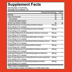 OEM/ODM Private Label Mushroom Gummy 10 in 1 Mushroom Complex <b>Gummies</b> for Focus, Brain & Memory - Product Image 5