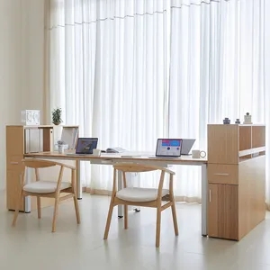 Harga pabrik furnitur kantor Modern eksekutif meja kantor desain mewah Modern OEM sesuai pesanan