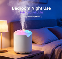 Humidificateur d'arômes USB en forme de montagne, lumière nocturne colorée, grande brume, diffuseur portable ultra silencieux pour la maison, l'hôtel, la chambre d'enfants