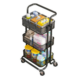 Carrito de Almacenamiento Móvil de Metal de 3 Niveles para Cocina, con Cajones, Venta al Por Mayor - Product Image 4