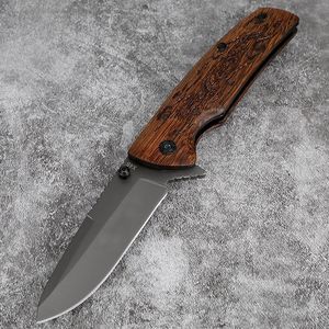 Couteau de poche pliable personnalisable de qualité OEM pour le camping, lame en acier inoxydable 3CR13 ultra-affûtée, manche en ABS couleur bois - Product Image 1