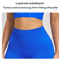 Ensemble de sport sans couture ultra-élastique : Leggings à dos croisé et soutien-gorge de sport halter – Tenue de yoga 2 pièces pour l'entraînement
