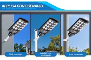 Không thấm nước tất cả trong một 50W 800W ngoài trời ánh sáng đường phố điều khiển từ xa năng lượng mặt trời ánh sáng đường phố với tấm pin mặt trời - Product Image 5