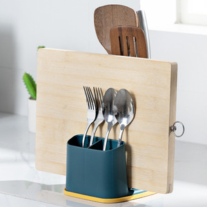Yimei Plastic Kitchen Utensil <b>Storage</b> Rack With Divided Draining Knife Holder Nordic Style Chopstick Holder BPA Free - Product Image 3