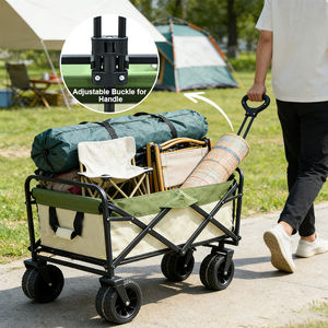 600Dオックスフォード生地製ポータブル多用途折りたたみキャンプワゴン（キャリーバッグとブレーキ付き） - Product Image 2