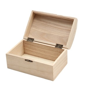 Wooden Storage <b>Box</b> Paulownia Wood Rectangular Flip Top Jewelry <b>Box</b> Household Organization <b>Box</b> Solid Color Covered - Product Image 5
