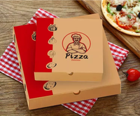 Boîte à pizza économique en carton ondulé, qualité alimentaire, anti-fuite, pour plats à emporter, idéale pour snack-bars et banquets