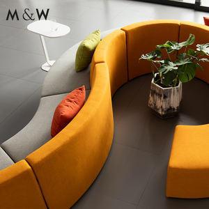 M & W Gratis Combinatie Oneindig Verlengde S-Vormige Stof Gebogen Kantoor Receptie Lobby Bankstel Ontwerp - Product Image 3