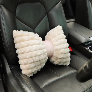 Coussin d'appui-tête de voiture avec design en forme de nœud, en coton PP doux, soutien du cou et de la colonne vertébrale pour l'intérieur de la voiture, utilisation quatre saisons - Product Image 4