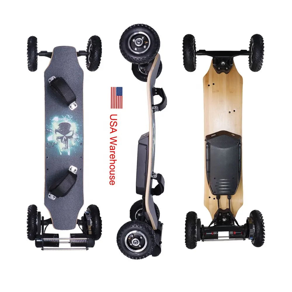 USA Stock Drop Shiping Off Road 8Inch Khí Nén Electric Skateboard Bánh Xe Tùy Chỉnh 4000 Wát JKINGBOARD Điện Skateboard