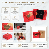 Cajas de Regalo Rígidas de Lujo Personalizadas con Cierre de Corazón, Cajas de Embalaje de Papel Rojo con Logotipo Impreso Personalizado al por Mayor